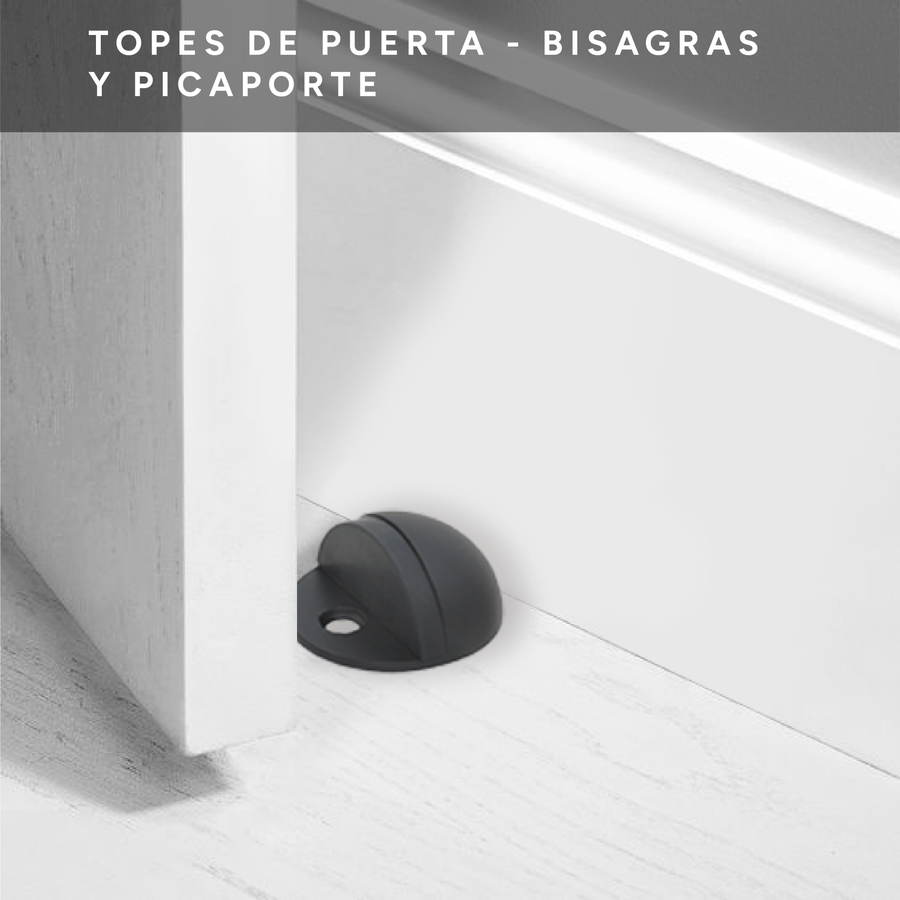 Bisagras, picaportes y topes de puertas