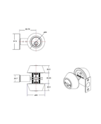 Cerrojo de seguridad, cilindro exterior e interior. (Acero inoxidable). SKU: SDCE0-AI — imagen 2