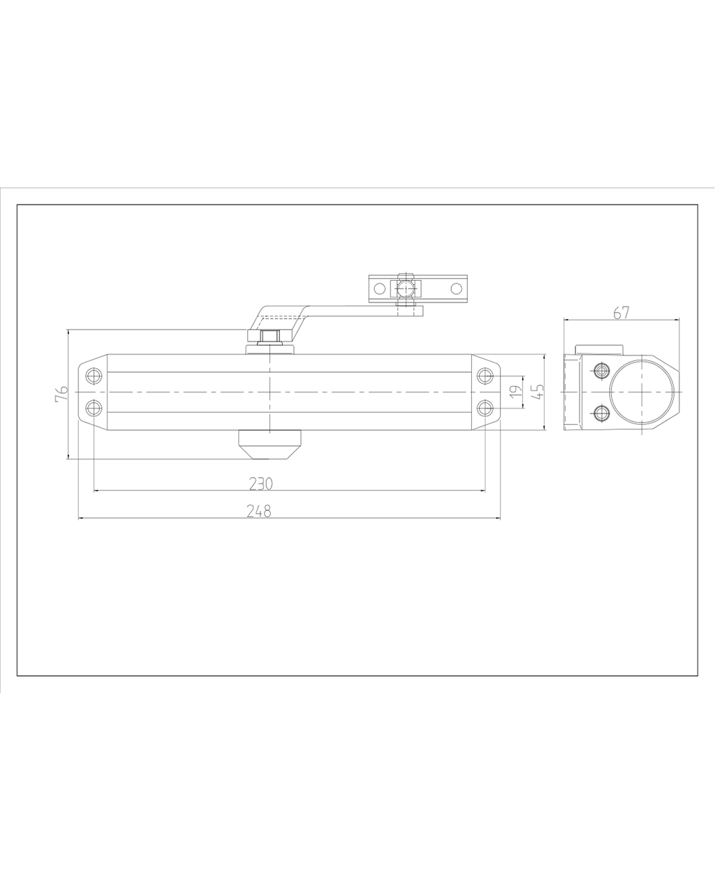 Brazo hidráulico alto tráfico; para puertas de 15 - 85 kgs. — imagen 2