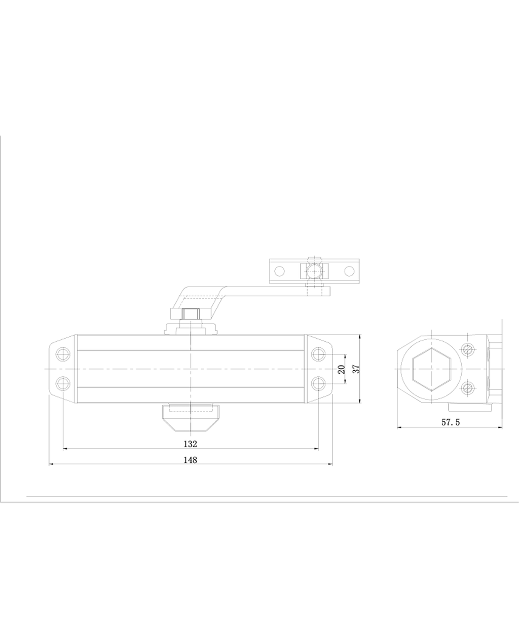 Brazo hidráulico uso residencial; para puertas de 25 - 45 kgs. — imagen 2