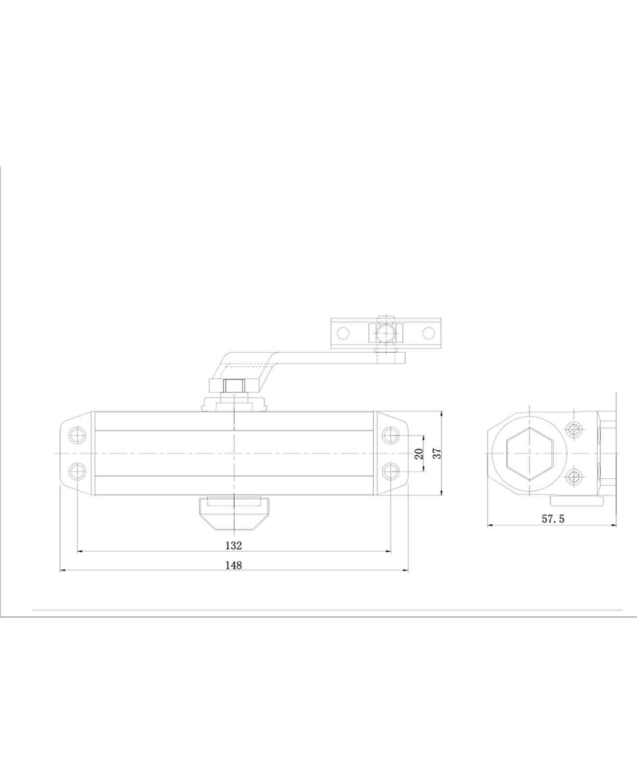 Brazo hidráulico uso residencial; para puertas de 25 - 45 kgs. — imagen 2