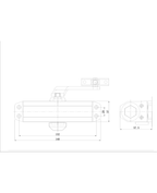 Brazo hidráulico uso residencial; para puertas de 25 - 45 kgs. con Retención a 90° — imagen 2