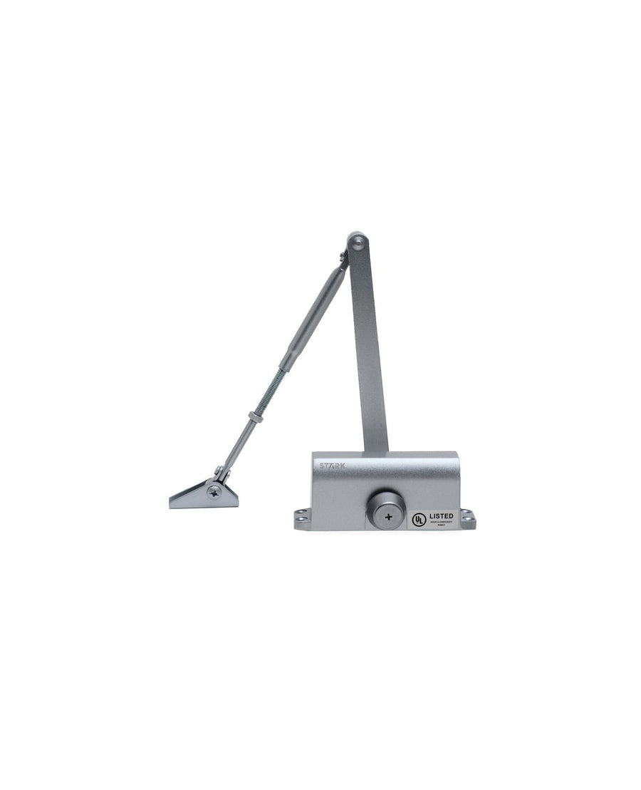 Brazo hidráulico uso residencial; para puertas de 25 - 45 kgs. con Retención a 90°