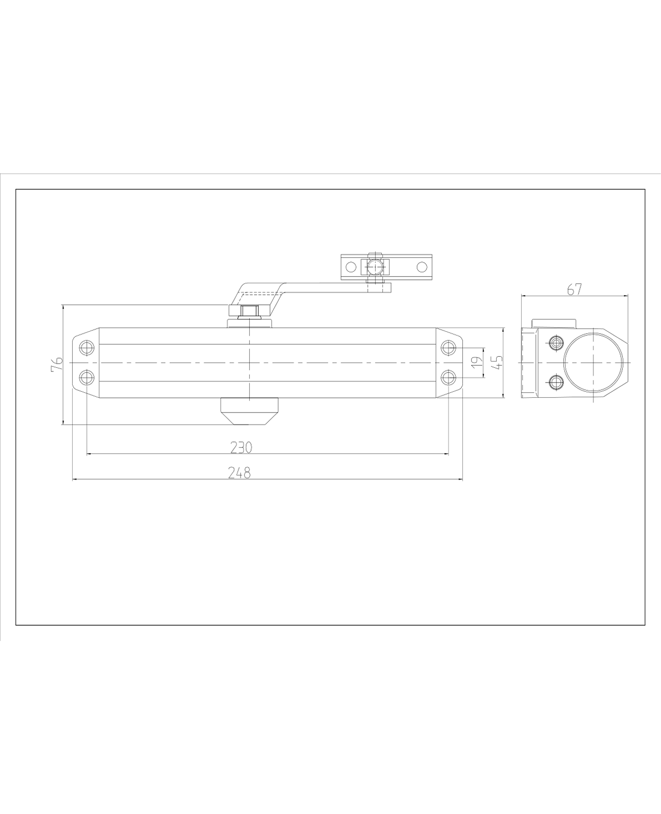 Brazo hidráulico alto tráfico; para puertas de 40 - 150 kgs. — imagen 2