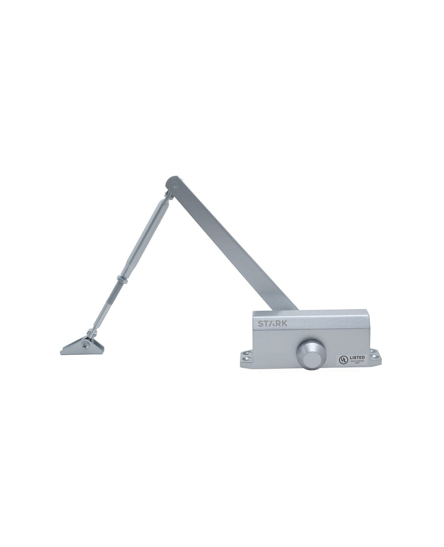 Brazo hidráulico uso residencial para puertas de 45 - 65 kgs con Retención a 90°