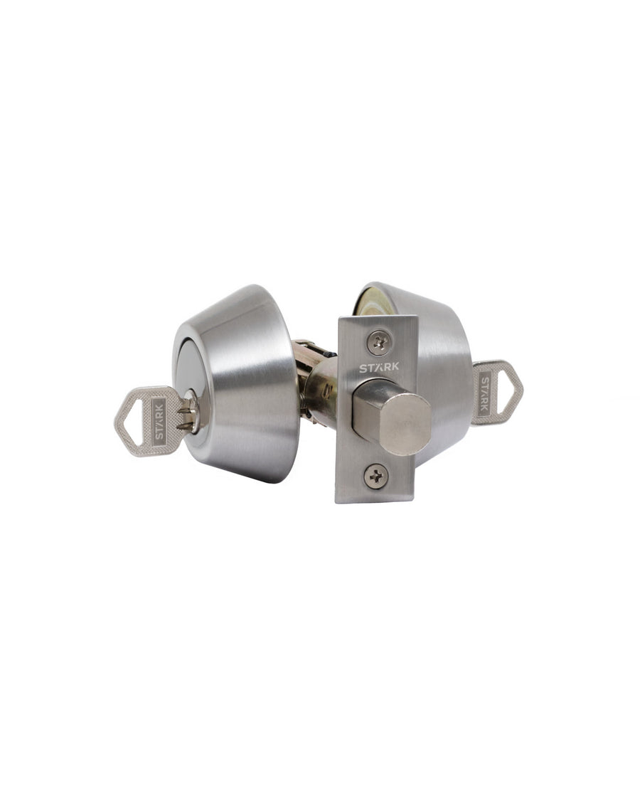 Cerrojo de seguridad, cilindro exterior e interior. (Acero inoxidable). SKU: SDCE0-AI