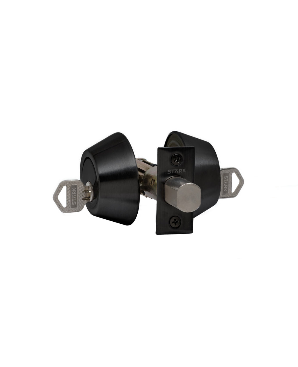 Cerrojo de seguridad, cilindro exterior e interior. (Negro mate). SKU: SDCE0-BL