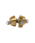 Cerrojo de seguridad, cilindro exterior e interior. (Bronce pulido). SKU: SDCE0-PB