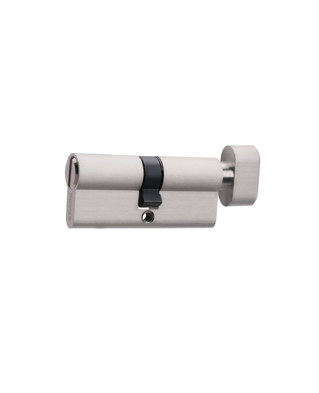 Cilindro baño 70 mm seguro interior/ranura emergencia exterior centrado. (Níquel satinado)