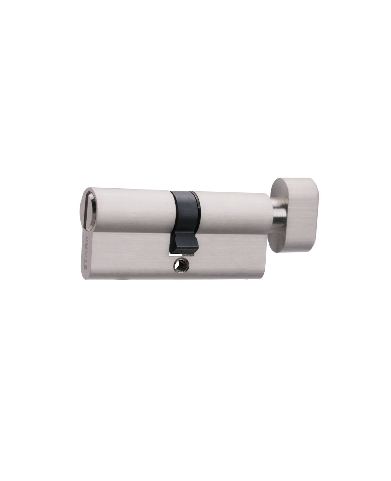 Cilindro baño 70 mm seguro interior/ranura emergencia exterior centrado. (Níquel satinado)