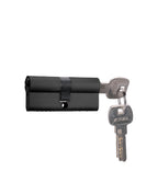 Cilindro Multipunto 70 mm llave/llave centrado. (Negro mate)