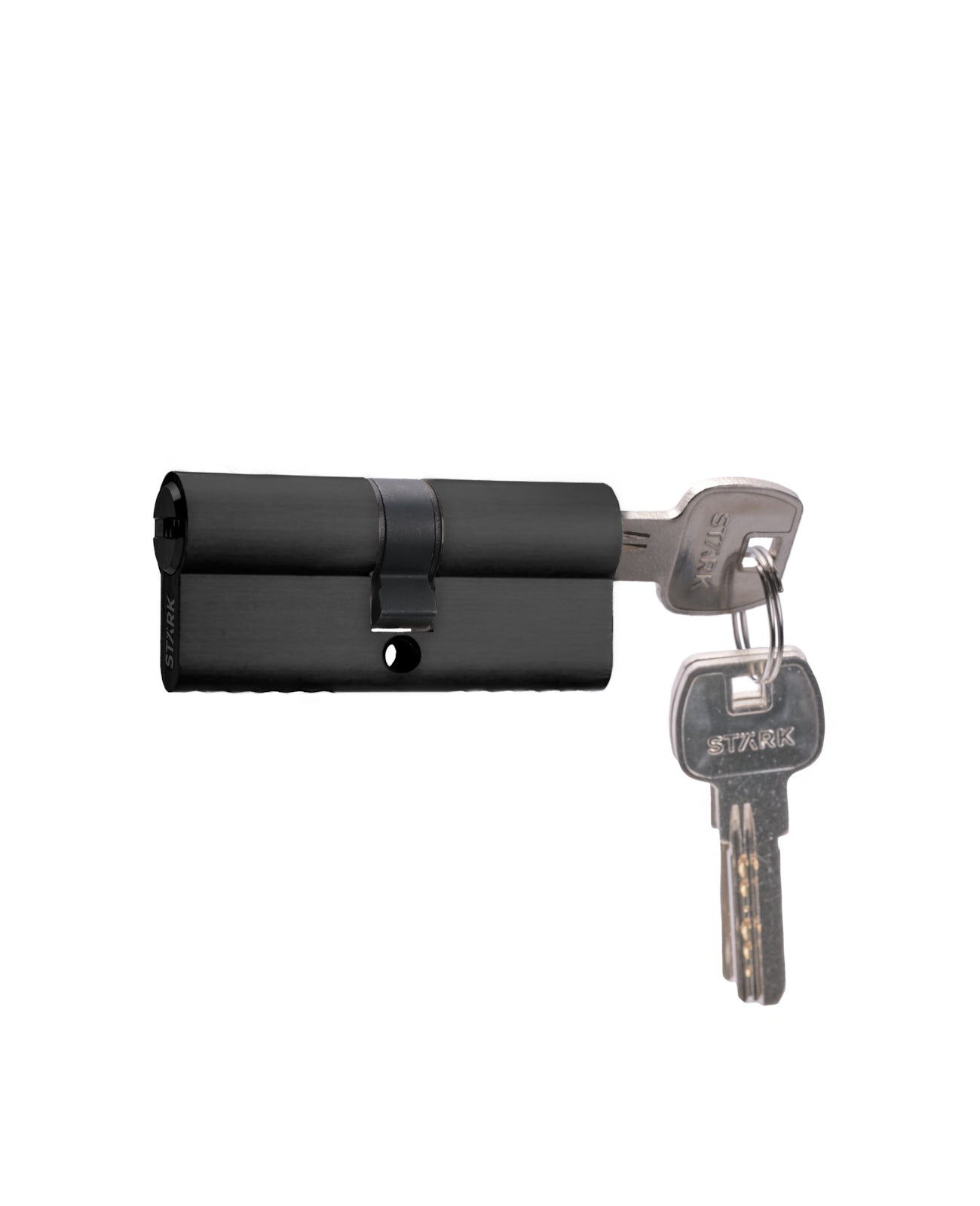 Cilindro Multipunto 80 mm llave/llave centrado. (Negro mate)