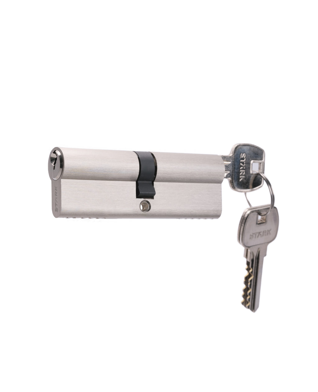 Cilindro 90 mm llave/llave centrado. (Níquel satinado)