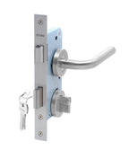 Cerradura de embutir puerta acceso principal. Cilindro ambos lados. Manilla interior derecha o izquierda, Modelo: MARTI. (Acero inoxidable 304). SKU: SDE200-AI.KIT.MARTI1/2 — imagen 2
