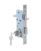 Cerradura de embutir puerta acceso principal. Cilindro ambos lados. Manilla interior derecha o izquierda, Modelo: TINA. (Acero inoxidable 304). SKU: SDE200-AI.KIT.TINA1/2