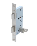Cerradura de embutir puerta acceso principal, oficina o dormitorio, cilindro exterior / seguro interior. (Acero inoxidable 304). SKU: SDE204-AI.SEG/CL70