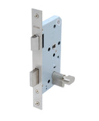 Cerradura de embutir puerta acceso principal, oficina o dormitorio, cilindro exterior / seguro interior. (Acero inoxidable 304). SKU: SDE204-AI.SEG/CL70