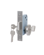 Cerradura de embutir de seguridad, cilindro exterior / seguro interior. Doble vuelta de llave. (Acero inoxidable 304).