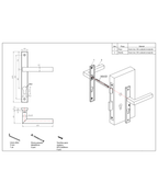 Cerradura de embutir para puerta de aluminio o perfil metálico, acceso principal u oficina. Cilindro ambos lados. Manillas ambos lados Modelo: CRISTI. SKU: SDE280-AB.KIT.CRISTI — imagen 2