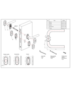 Cerradura de embutir para puerta de aluminio o perfil metálico, acceso principal u oficina. Cilindro ambos lados. Manillas ambos lados Modelo: MARTI. SKU: SDE280-AI.KIT.MARTI — imagen 2