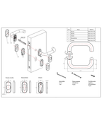 Cerradura de embutir para puerta de aluminio o perfil metálico, acceso principal u oficina. Cilindro ambos lados. Manillas ambos lados Modelo: TINA. SKU: SDE280-AI.KIT.TINA — imagen 2