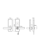 Cerradura Digital acceso principal. Modelo H92B  (WIFI incluido). Manilla reversible. *Recomendado para puertas nuevas o puertas con cerraduras de pomos instaladas* — imagen 4