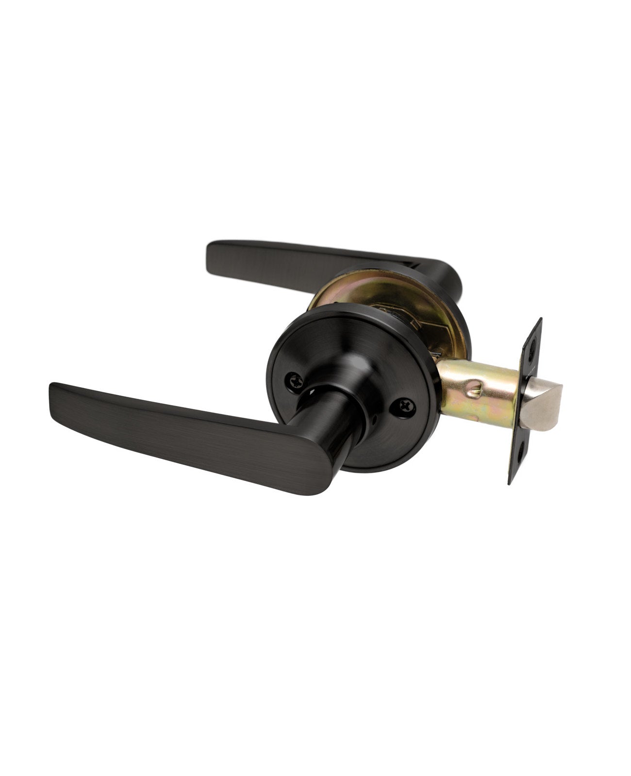 Cerradura tubular con manilla, Simple paso. (Negro mate). SKU: SDM40-BL — imagen 2