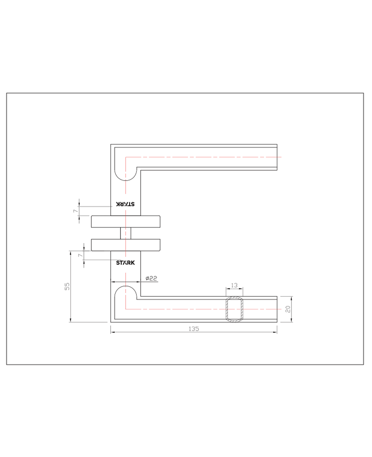Cerradura de embutir puertas de oficinas, cocina – patio. Cilindro ambos lados. Manillas ambos lados, Modelo: MAITE. (Negro mate). SKU: SDE200-BL.KIT.MAITE