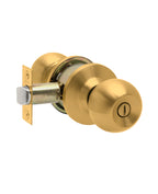Cerradura de pomo cilíndrica, Baño - Dormitorio. (Bronce pulido). SKU: SDP30-PB — imagen 2
