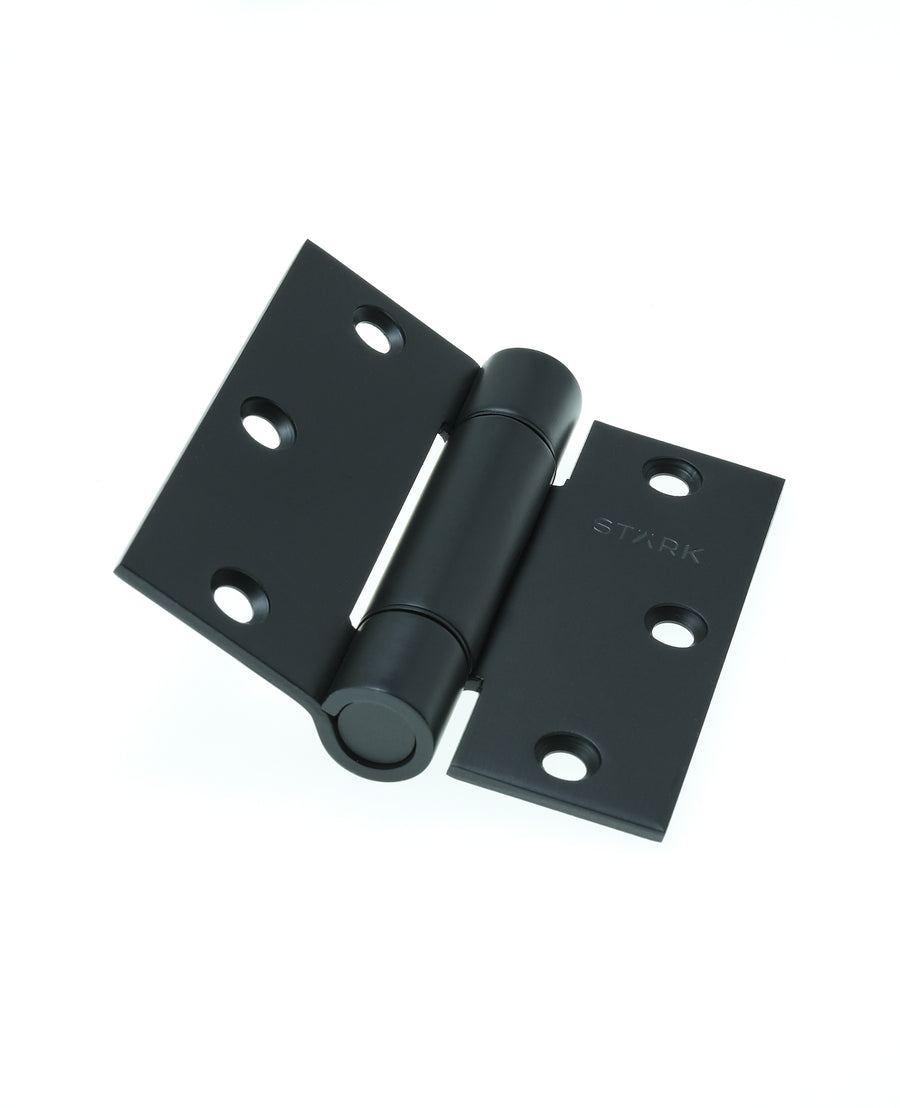 2 Bisagras con resorte de 3,5″x3,5″. 3 mm espesor. (Negro mate)