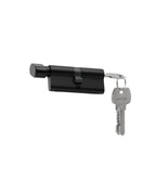 Cilindro 70 mm llave/seguro interior centrado. (Negro mate)