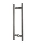 Tirador de acero inoxidable 304 por ambos lados. Largo 60 cm.