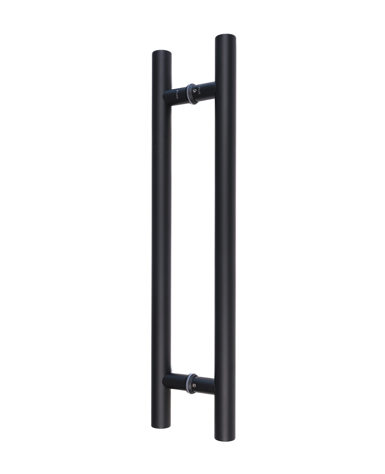 Tirador negro mate por ambos lados. Largo 60 cm.