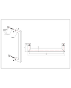 Tirador simple de acero inoxidable 304. Fijación invisible. Largo 30 cm. — imagen 2