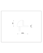 Tope de puerta media luna (Negro mate). SKU: SDTOPE1-BL — imagen 2
