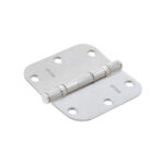 3 Bisagras con rodamientos de 3,5"x3,5" canto redondo 5/8. 2 mm espesor. (Níquel satinado)