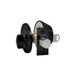 Cerrojo de seguridad, cilindro exterior y seguro interior. (Negro mate). SKU: SDCE4-BL