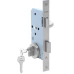 Cerradura de embutir puerta acceso principal. Cilindro ambos lados. Manilla interior derecha o izquierda, Modelo: MARTI. (Acero inoxidable 304). SKU: SDE200-AI.KIT.MARTI1/2