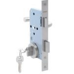 Cerradura de embutir puerta acceso principal. Cilindro ambos lados. Manilla interior derecha o izquierda, Modelo: TINA. (Acero inoxidable 304). SKU: SDE200-AI.KIT.TINA1/2