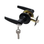 Cerradura tubular con manilla, Acceso principal - Bodega. (Negro mate). SKU: SDM20-BL