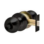 Cerradura de pomo cilíndrica, Baño - Dormitorio. (Negro mate). SKU: SDP30-BL