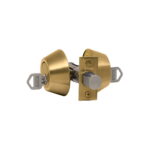 Cerrojo de seguridad, cilindro exterior e interior. (Bronce pulido). SKU: SDCE0-PB