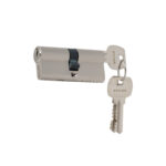 Cilindro 70 mm llave/llave centrado. (Níquel satinado)
