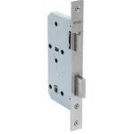 Cerradura de embutir función baño. Seguro interior / ranura emergencia exterior. (Acero inoxidable 304). SKU: SDE230-AI