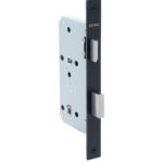 Cerradura de embutir función baño. Seguro interior / ranura emergencia exterior. (Negro mate). SKU: SDE230-BL