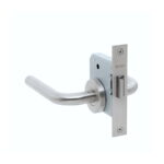 Cerradura de embutir función simple paso. Manillas modelo: MARTI. (Acero inoxidable 304). SKU: SDE240-AI.KIT.MARTI