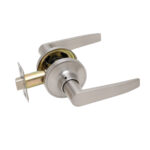 Cerradura tubular con manilla, Simple paso. (Níquel satinado). SKU: SDM40-NS