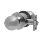 Cerradura de pomo cilíndrica, simple paso. (Acero inoxidable 304). SKU: SDP40-AI