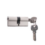 Cilindro Multipunto 70 mm llave/llave centrado. (Níquel satinado)