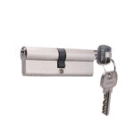 Cilindro 90 mm llave/llave centrado. (Níquel satinado)